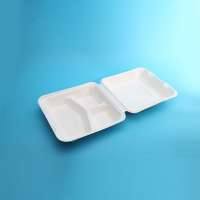 Compostable Materials Earth-Friendly Eco Tableware Clamshell Packaging Box